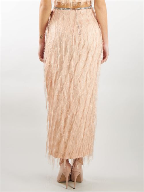 Skirt with feathers Simona Corsellini SIMONA CORSELLINI | Skirt | GO01201TFLC0013117